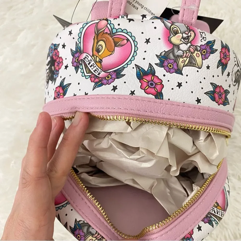 Loungefly Disney Bambi Tattoo Print Mini Backpack 🦌